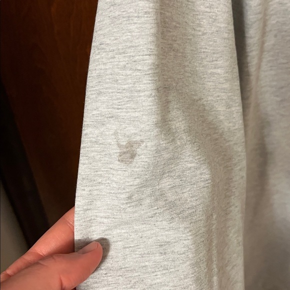 lulu City Sweat Full Zip Hoodie Light Gray Size XL small stain on right sleeve - Picture 4 of 4